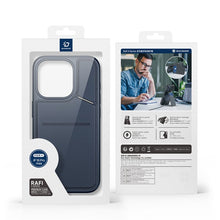 DUX DUCIS Rafi II Series magnetische leren TPU+PC hoesje voor iPhone 16 Pro Max blauw
