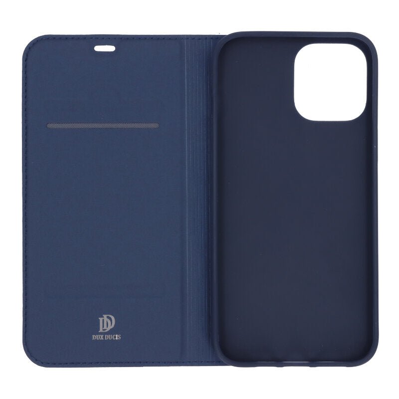 DUX DUCIS Skin Pro Series Horizontaal Flip Leren TPU + PU Hoes voor iPhone 12 Pro Max Blauw