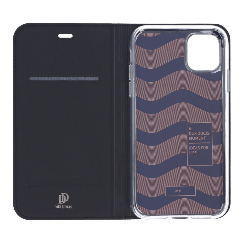 DUX DUCIS Skin Pro Series horizontale flip leren TPU + PU hoes voor iPhone 11 black