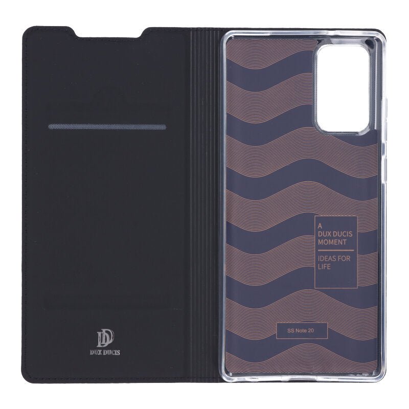 DUX DUCIS Skin Pro Series horizontale flip leren TPU + PU hoes voor Samsung Galaxy Note20/Note20 5G zwart