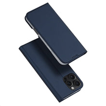 DUX DUCIS Skin Pro Series magnetisch horizontaal flip leren TPU + PU hoesje voor iPhone 16 Pro Max blauw