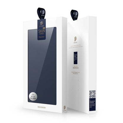 DUX DUCIS Skin Pro Series magnetisch horizontaal flip leren TPU + PU hoesje voor iPhone 16 Pro Max blauw