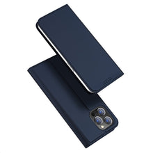 DUX DUCIS Skin Pro Series magnetische horizontale flip lederen TPU + PU hoes voor iPhone 15 Pro Max blauw