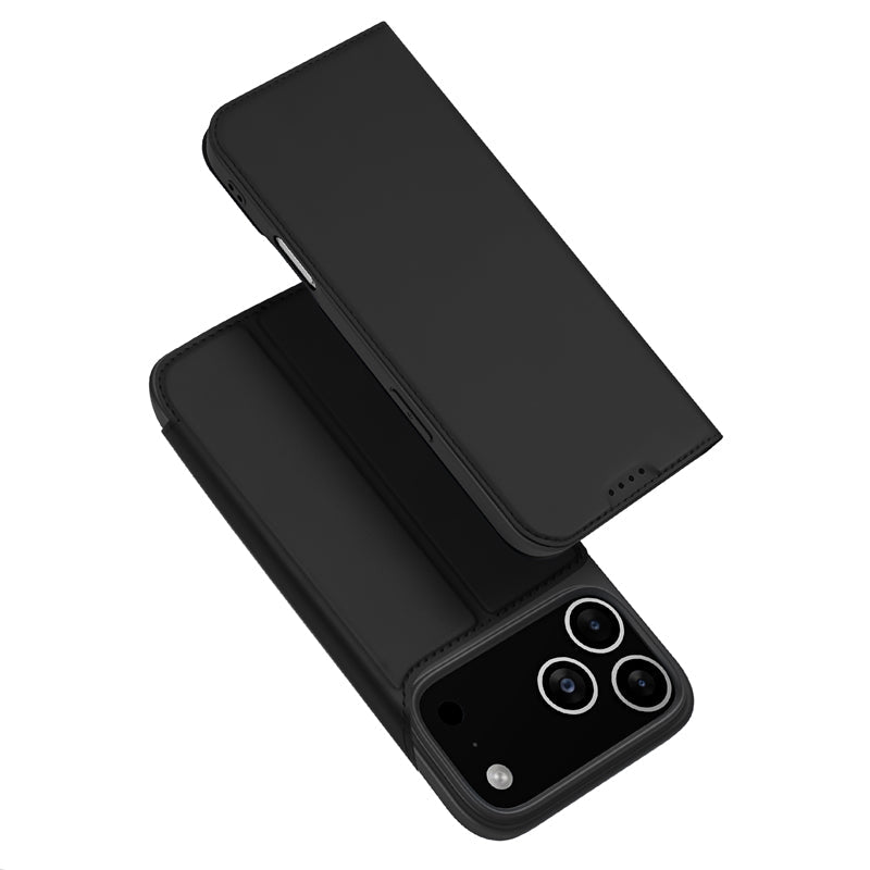 DUX DUCIS Skin Pro Series magnetische horizontale flip lederen TPU + PU hoes voor iPhone 17 Pro Max zwart