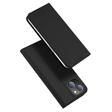 DUX DUCIS Skin Pro Series Magnetische Horizontale Flip Leren TPU + PU Hoes voor iPhone 15 Black