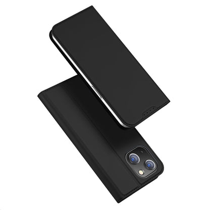 DUX DUCIS Skin Pro Series Magnetische Horizontale Flip Leren TPU + PU Hoes voor iPhone 15 Black