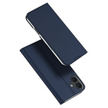 DUX DUCIS Skin Pro Series Magnetische Horizontale Flip Leren TPU + PU Hoesje voor iPhone 16 Blauw