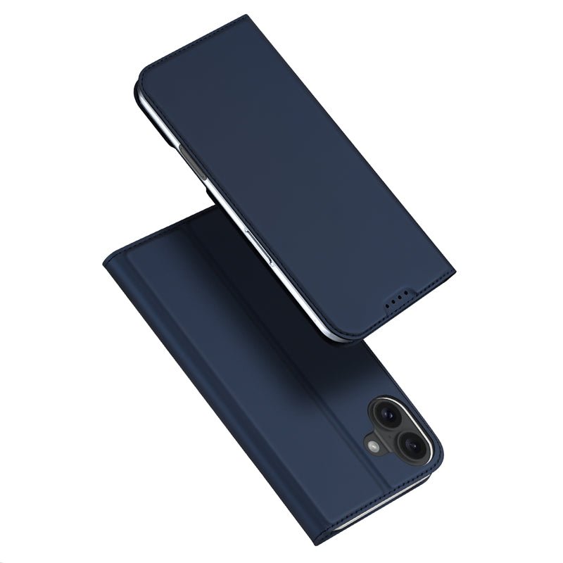 DUX DUCIS Skin Pro Series magnetische horizontale flip TPU + PU hoes voor iPhone 16 Plus blauw