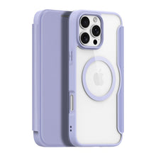 DUX DUCIS Skin X Pro Series magnetische horizontale flip case leer TPU + PU voor iPhone 16 Pro paars