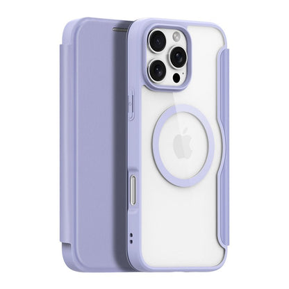 DUX DUCIS Skin X Pro Series magnetische horizontale flip case leer TPU + PU voor iPhone 16 Pro paars