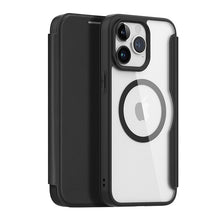 DUX DUCIS Skin X Pro Series Magnetische Horizontale Flip Leather TPU + PU Hoes voor iPhone 15 Pro Max Zwart