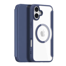 DUX DUCIS Skin X Pro Series magnetische horizontale flip lederen TPU + PU hoes voor iPhone 16 blauw