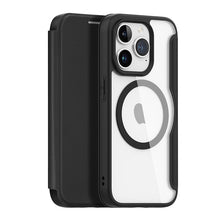 DUX DUCIS Skin X Pro Series magnetische horizontale flip leren TPU + PU hoes voor iPhone 15 Pro black