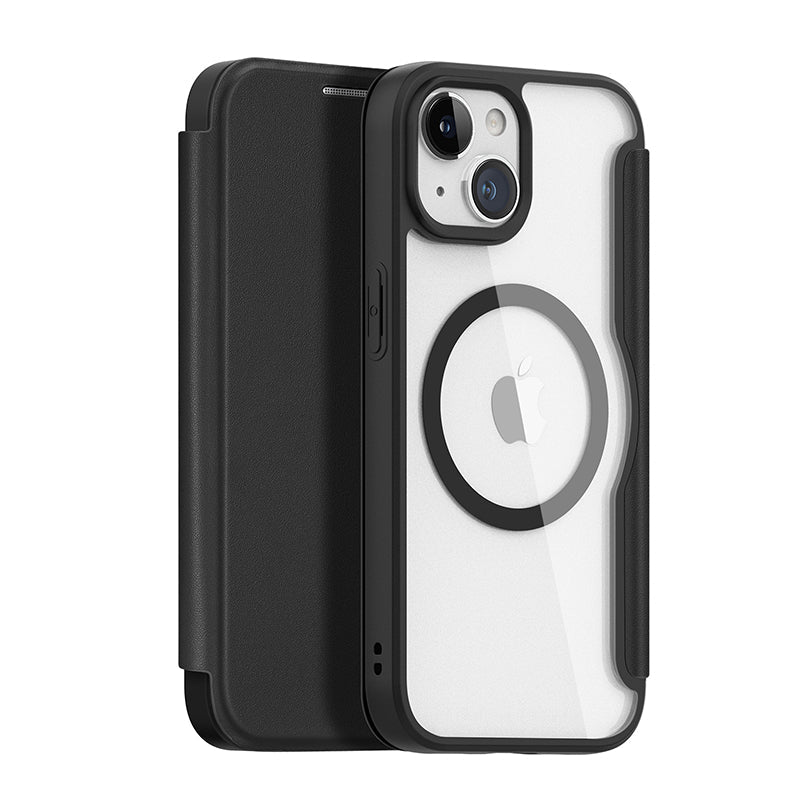 DUX DUCIS Skin X Pro Series Magnetische horizontale flip leren TPU + PU hoes voor iPhone 15 Zwart - OEM Spares