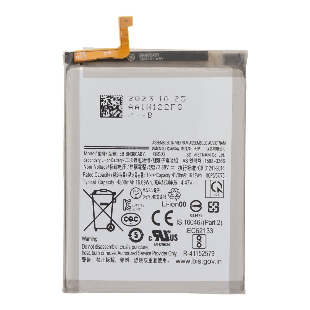 EB - BN980ABY 4300mAh batterij + batterij plaklaag voor Samsung Galaxy Note20/Note20 5G OEM