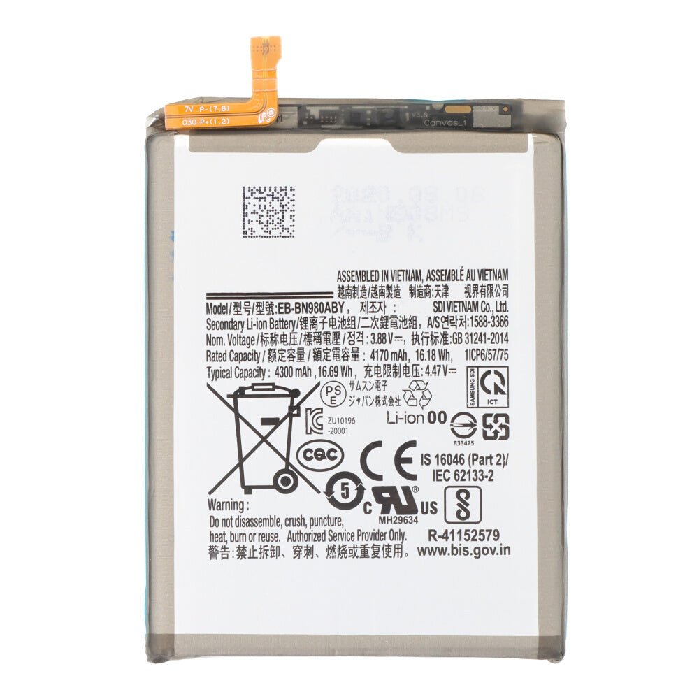 EB - BN980ABY 4300mAh batterij + batterij plaklaag voor Samsung Galaxy Note20/Note20 5G (Origineel)