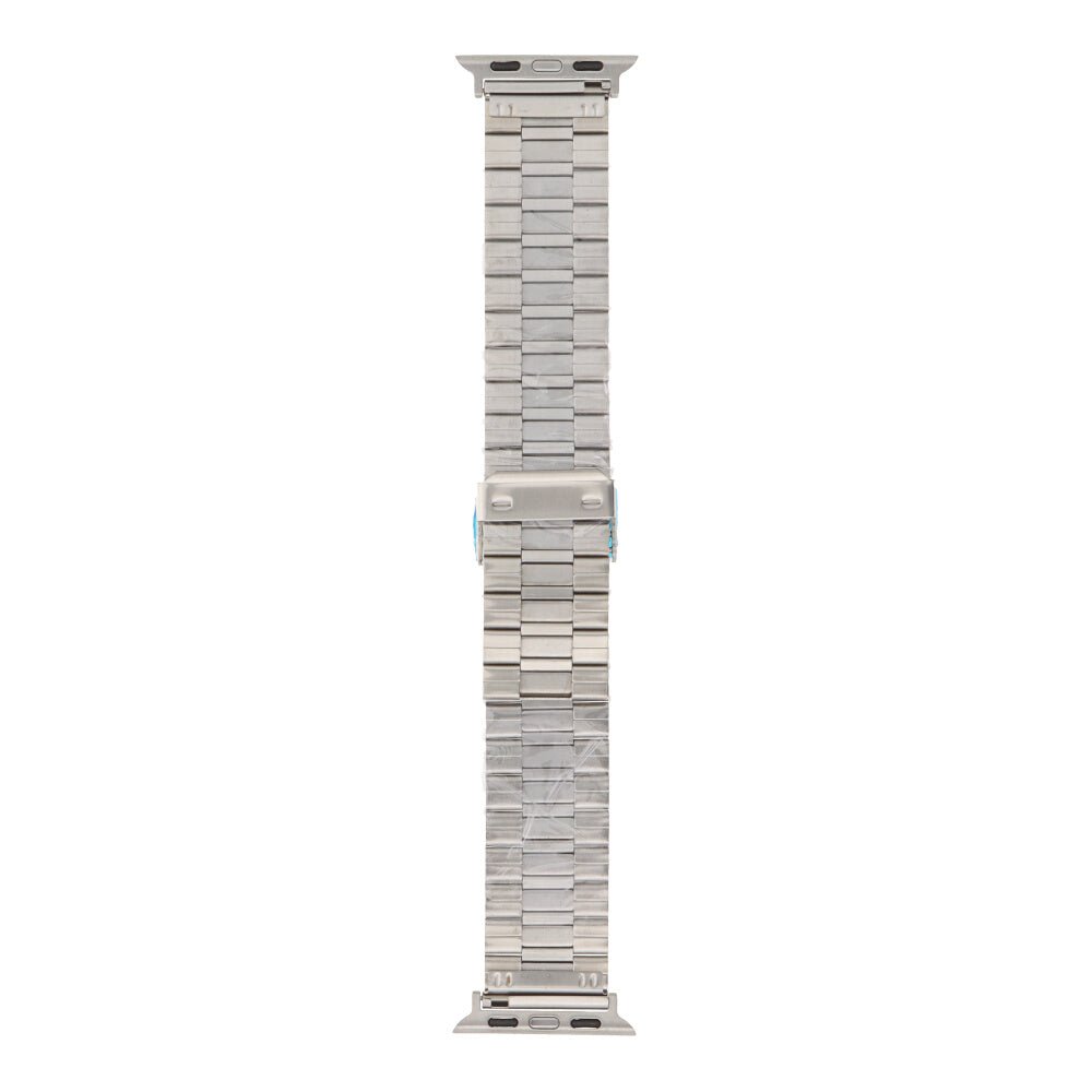 Edelstalen schakelarmband voor Apple Watch Series 38MM/40MM/41MM/S10 42MM Zilver