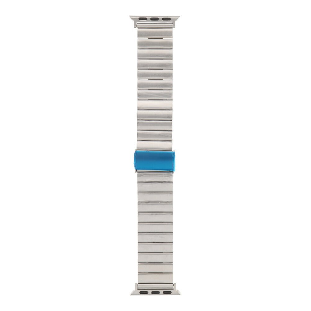 Edelstalen schakelarmband voor Apple Watch Series 38MM/40MM/41MM/S10 42MM Zilver