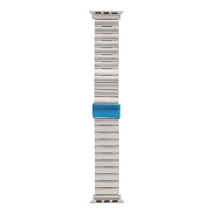 Edelstalen schakelarmband voor Apple Watch Series 38MM/40MM/41MM/S10 42MM Zilver