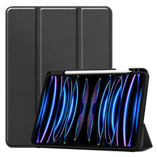 Effen kleur horizontale vervorming flip leren hoes met pennenhouder TPU hoes voor iPad Pro 11 2022 (4e)/Pro 11 2018 (1e)/Pro 11 2020 (2e)/Pro 11 2021 (3e) zwart