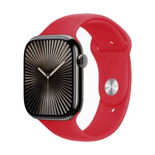 Effen kleur klassieke siliconen band voor Apple Watch 42MM/44MM/45MM/46MM/49MM series rood