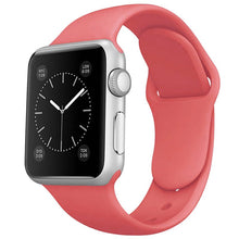 Effen kleur siliconen band voor Apple Watch 38MM/40MM/41MM series lichtrood