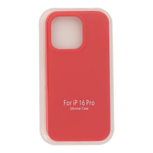 Full pure color liquid siliconen hoes zonder logo voor iPhone 16 Pro rood