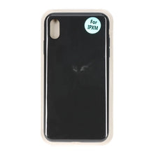 Full pure color liquid siliconen hoesje zonder logo voor iPhone XS Max black