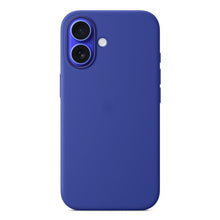 Full Pure Color MagSafe Liquid Silicone Case met Logo voor iPhone 16 Ultramarine