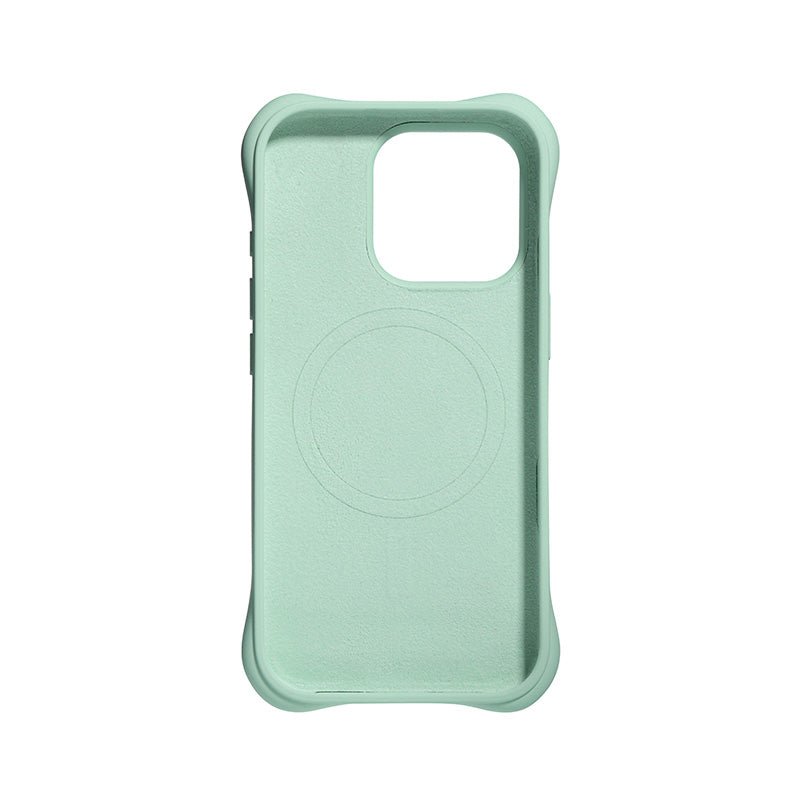 Full Pure Color MagSafe Liquid Silicone Ripple Hoesje met Aangepaste Zijtoetsen Uitsparing voor iPhone 16 Pro Groen