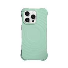 Full Pure Color MagSafe Liquid Silicone Ripple Hoesje met Aangepaste Zijtoetsen Uitsparing voor iPhone 16 Pro Groen