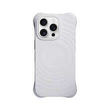 Full Pure Color MagSafe Liquid Silicone Ripple Hoesje met Aangepaste Zijtoetsgaten voor iPhone 16 Pro Wit