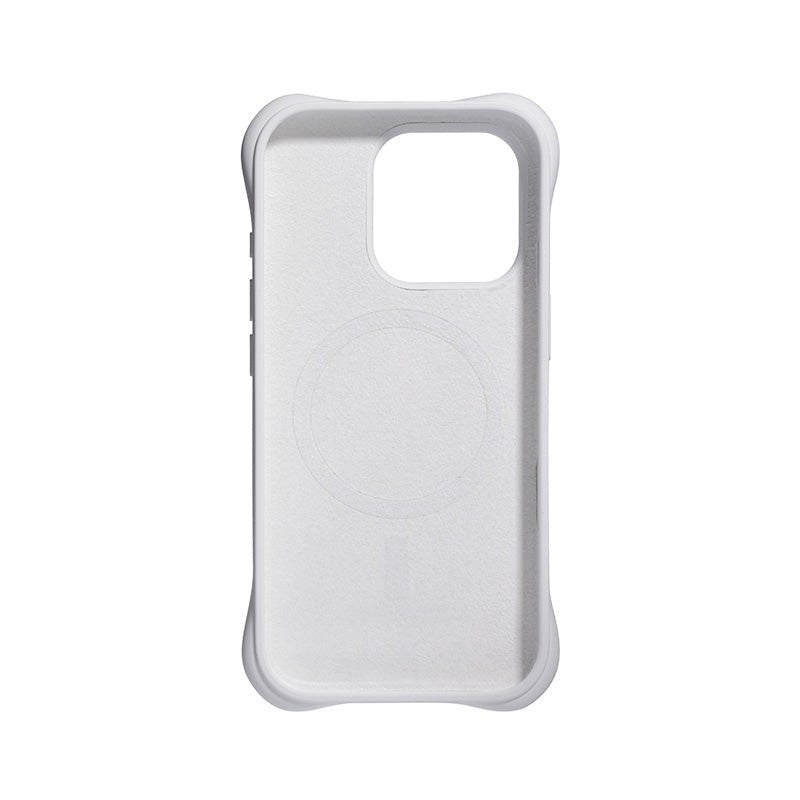 Full pure color MagSafe vloeibare siliconen ripple hoesje met aangepaste zijtoets opening voor iPhone 16 wit