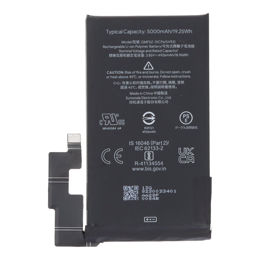 GMF5Z 5000mAh batterij + plaklaag voor Google Pixel 7 Pro OEM zonder logo