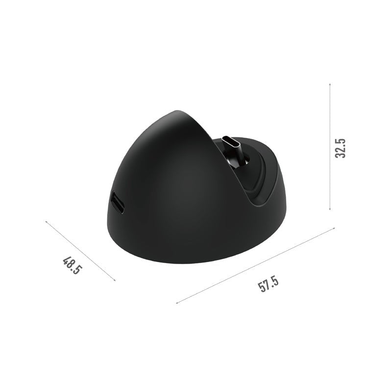 GP - 376 draagbare eenvoudige ronde oplaaddock voor Nintendo Switch/Switch 2/Switch OLED consoles zwart