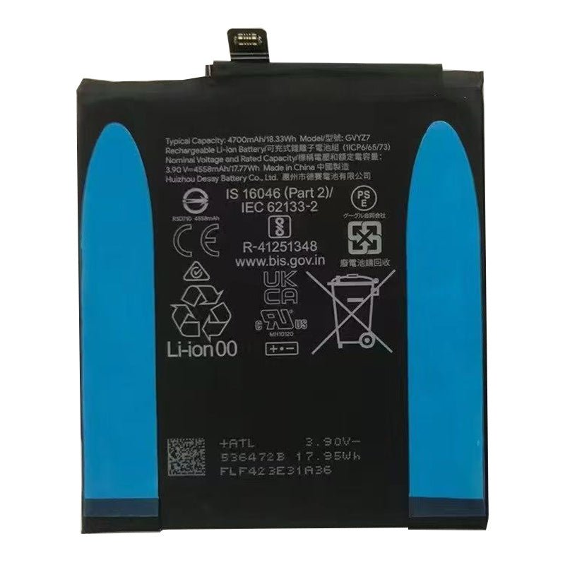 GVYZ7 4700mAh batterij + batterij plaklaag voor Google Pixel 9/Pixel 9 Pro Origineel