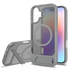 Hoesje met magneet en verstelbare 45° standaard TPU + PC iPhone 17 Grijs