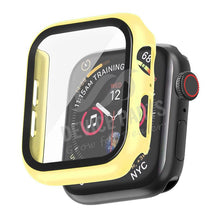 Hoesje met Screenprotector voor Apple Watch Series 4 40mm/Series 5 40mm/Series 6 40mm/SE 40mm Geel
