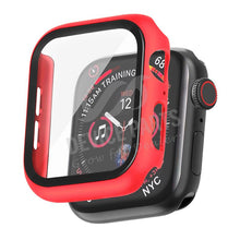 Hoesje met screenprotector voor Apple Watch series 4 40mm/series 5 40mm/series 6 40mm/se 40mm rood