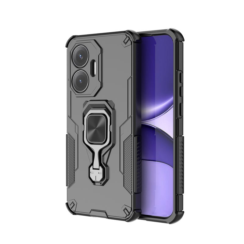 KingKong Serie 360° Stand Schokbestendige Hoes voor Xiaomi Poco F7 Zwart