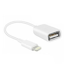 Lightning male naar USB female adapter OTG kabel voor iOS10.2 of lager apparaten wit