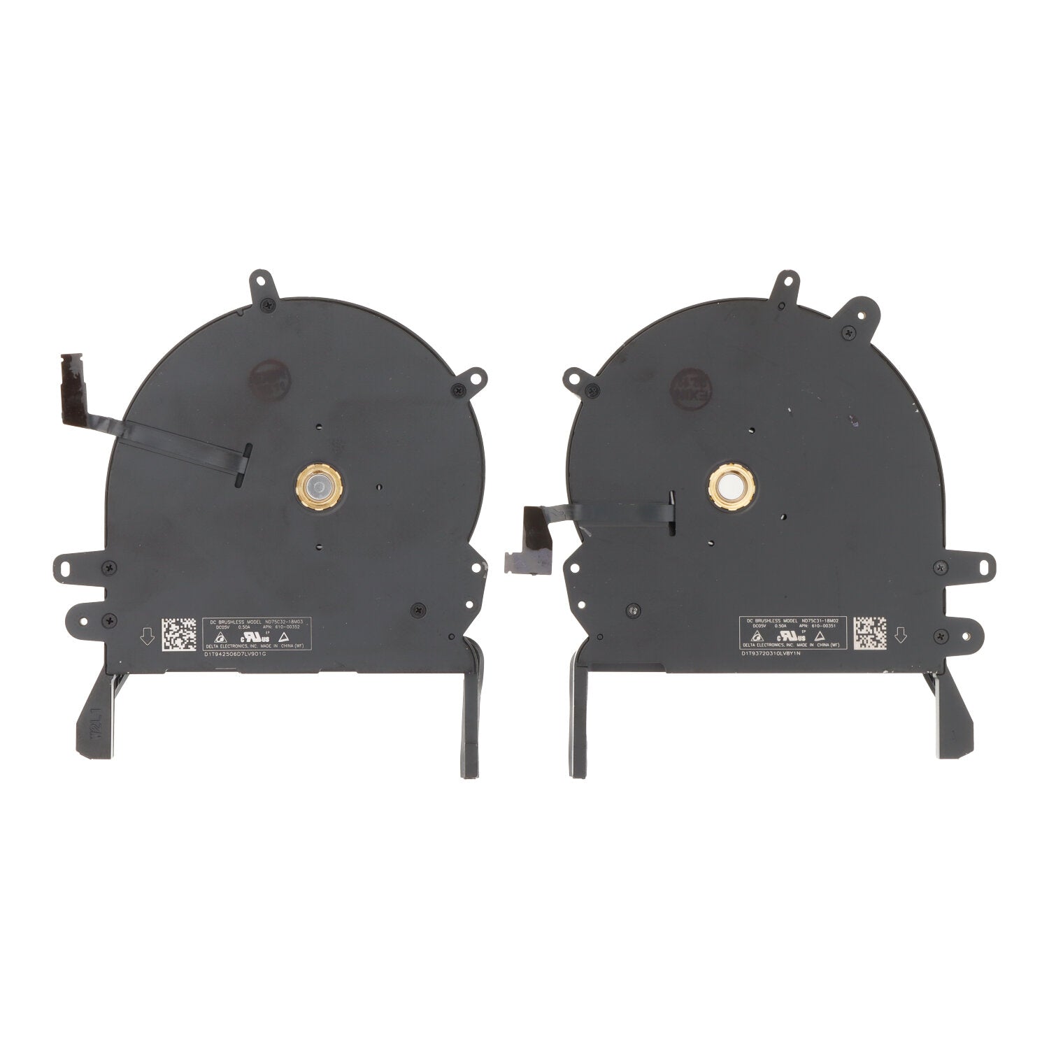 Linker en rechter ventilator voor Macbook Pro 16" 2019 A2141 Origineel 2 stuks in één set
