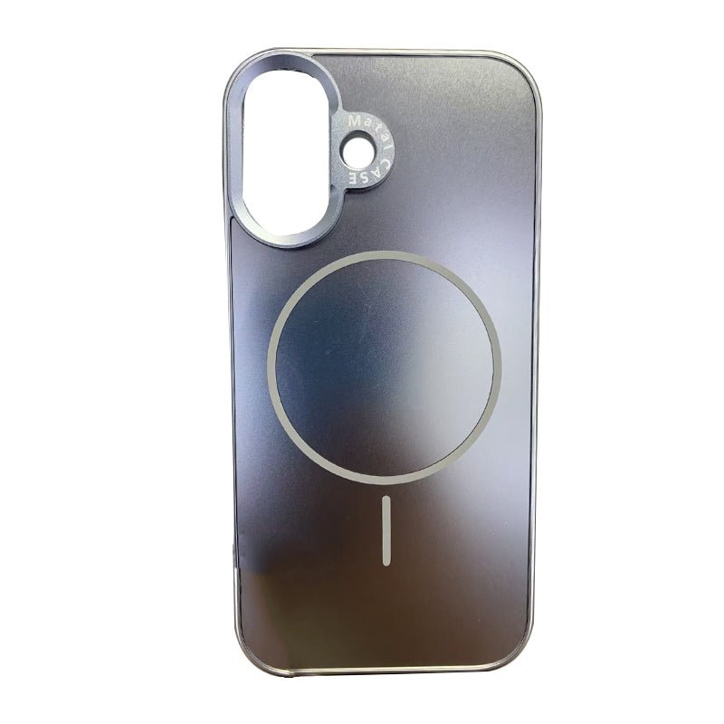 Liquid Metal Skin Feel Magneet Hoesje voor iPhone 16 Zilver