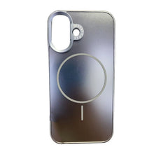 Liquid Metal Skin Feel Magneet Hoesje voor iPhone 16 Zilver