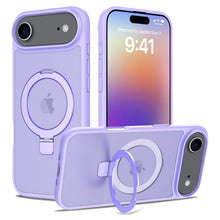 Liquid silicone anti - slip hoesje met standaard voor iPhone 17 Air Paars