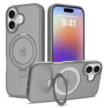 Liquid Silicone Anti - val Hoes met Standaard voor iPhone 17 Grijs