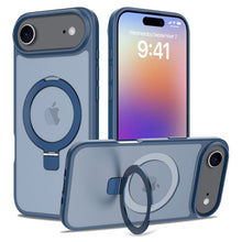 Liquid silicone skin feel magnetische anti - val hoes met standaard voor iPhone 17 Air blue