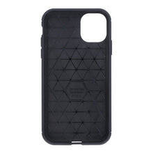 Litchi Texture TPU hoes voor iPhone 11 zwart