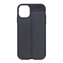 Litchi Texture TPU hoes voor iPhone 11 zwart
