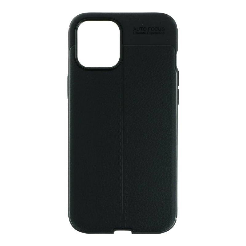 Litchi Texture TPU Hoes voor iPhone 12 Pro Max Zwart